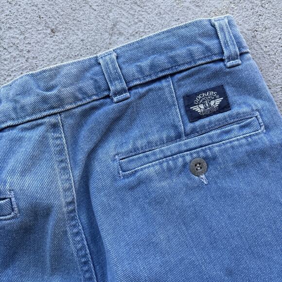 Deadstock Dockers Jeans Men's 31x32 Pleated Denim Levis Classic Fit Vintage NOS - Picture 12 of 13